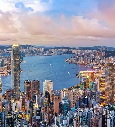 Hong Kong harbour and skyline