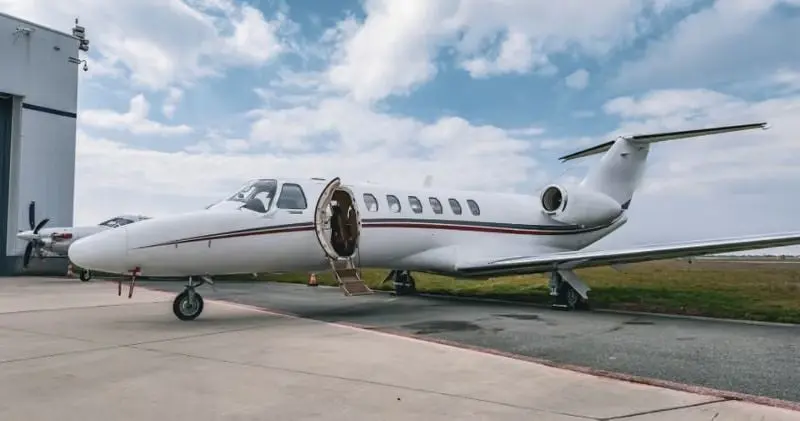 Cessna Citation CJ3 light jet on the apron
