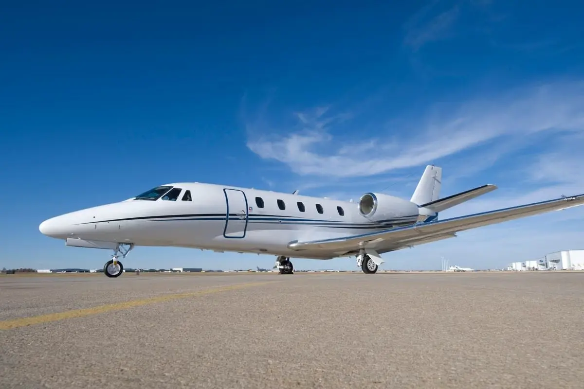 Cessna Citation XLS midsize jet on the apron
