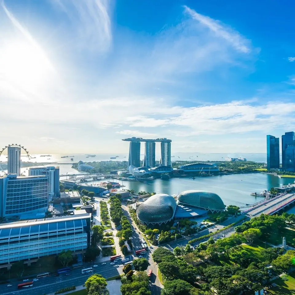 Marina Bay Sands and the Singapore skyline